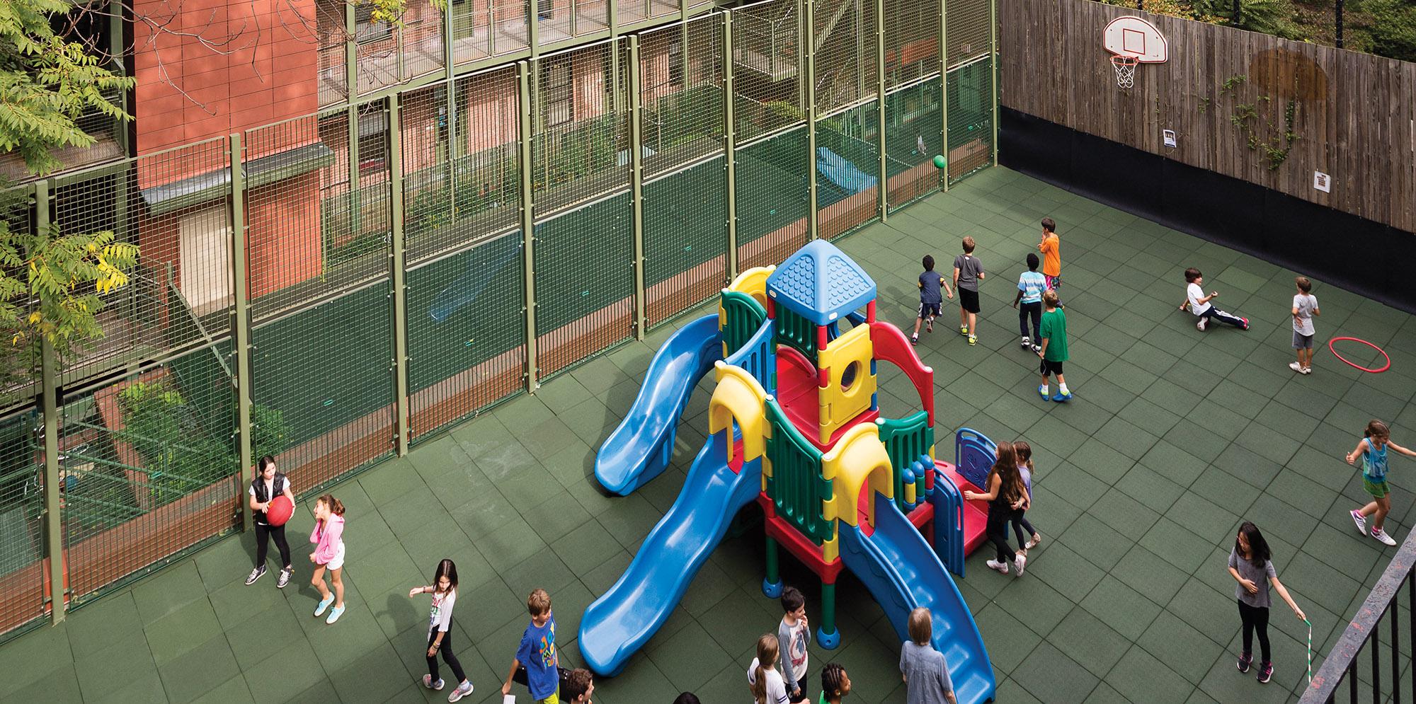 Outdoor play area at Columbia Grammar School